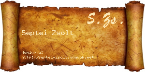 Septei Zsolt névjegykártya